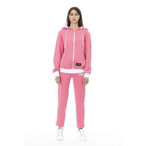 Baldinini Trend Cotton Tracksuit with Ribbed Cuffs and Elastic Waistband Women